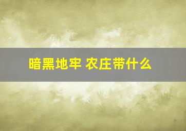 暗黑地牢 农庄带什么